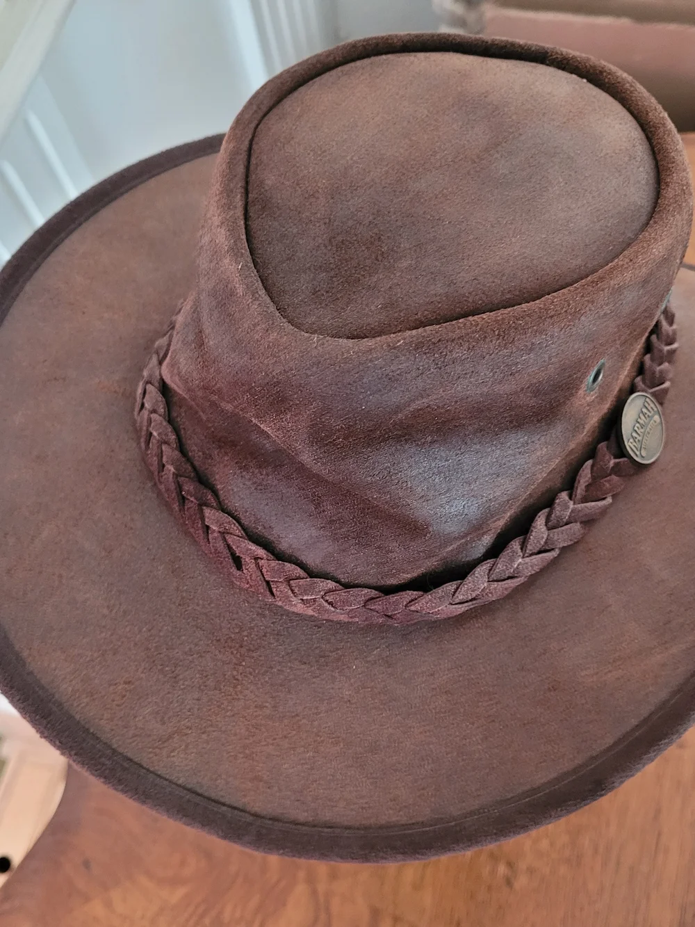 Barmah Brown Suede Outback Hat sz M